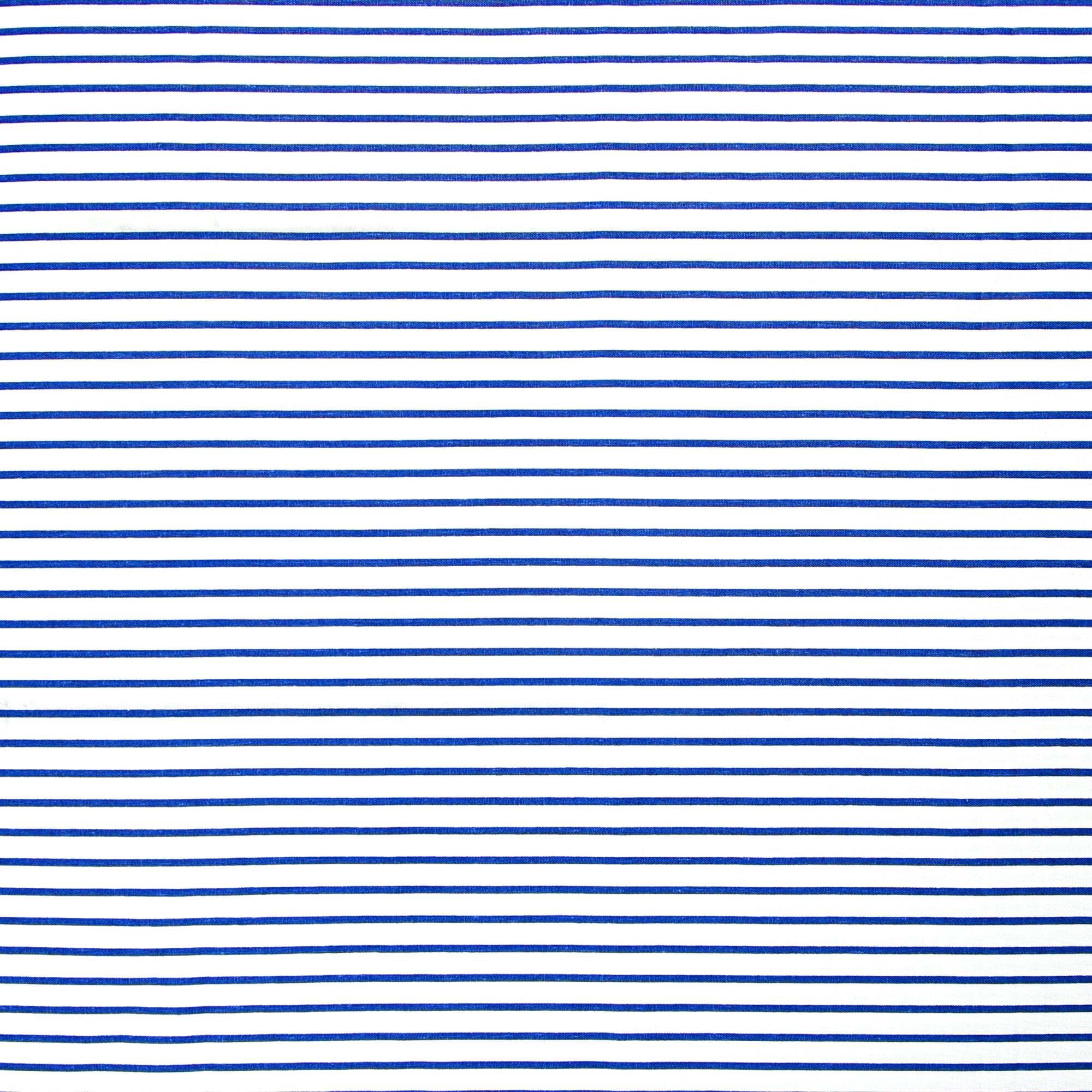 White & Navy Stripes Cotton Fabric Mini Bolt by Loops & Threads®